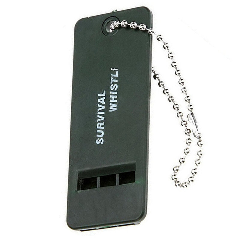 High Decibel Survival Whistle Keychain, 3-Frequência, Árbitro, Camping, Caminhadas, Emergência ao ar livre, 1-10pcs