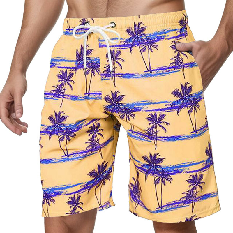 Celana pendek pantai pohon kelapa mode celana pendek papan selancar cetak 3D celana pendek renang anak celana pendek pria celana pendek Gym