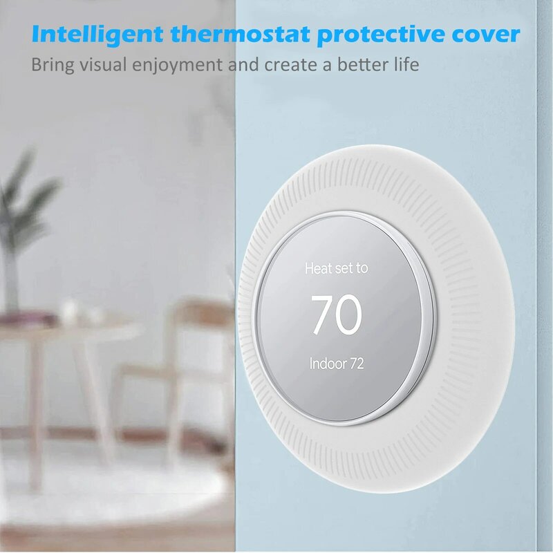 ThermoandreCover-Thermostats AC pour parement domestique, plaque murale ronde, pièce en gel de pton