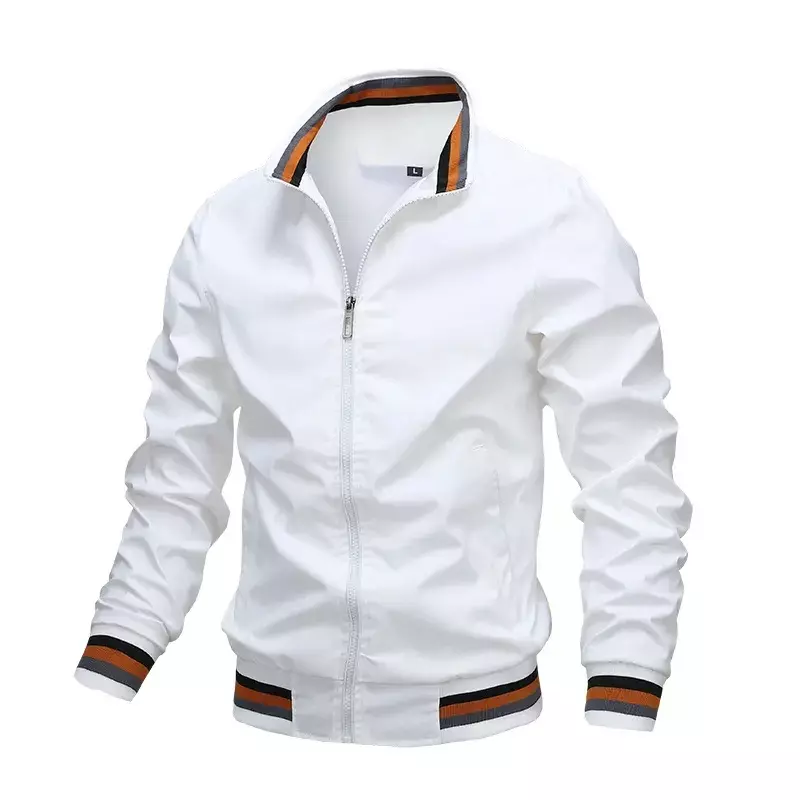 2024 nwe Spring Bomber Jacket Men's Tide Bump Color Coat Casual Group Waterproof Sunscreen Casual Sports Jacket M-4XL