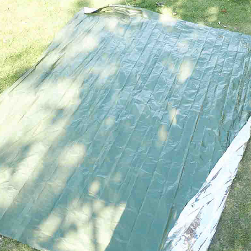 3 buah selimut termal pertolongan pertama perlindungan matahari hangat lapisan reflektif Kemah luar ruangan suplai bertahan hidup portabel penyelamatan darurat