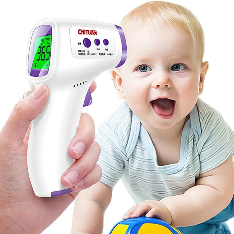 Termómetro Digital infrarrojo para la frente, termómetro médico para bebés y adultos, termógrafo para alimentos, habitación, objeto