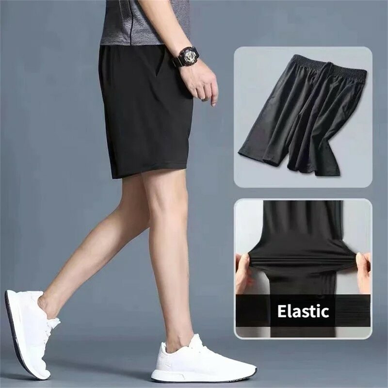 Men's Summer Cool Shorts Plus Size Sweatpants Casual Loose Running Basketball Sport Gym Fitness Training Workout Bottom Shorts
