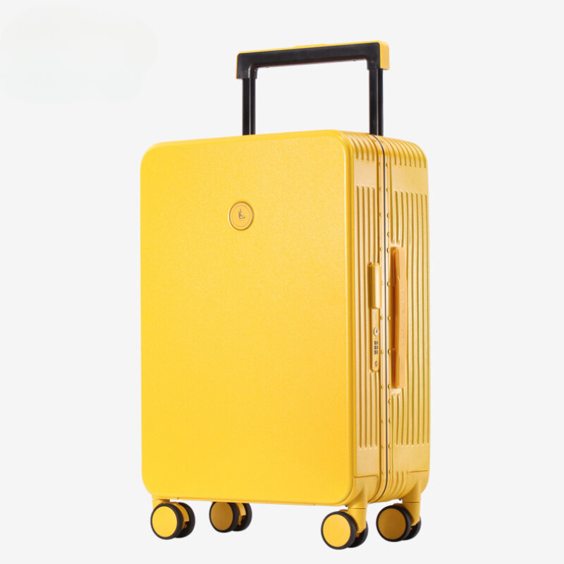Чемодан с выдвижной штангой, широкий мужской алюминиевый каркас, Женский Универсальный чемодан на колесах для пассажиров, с замком-комбинацией, сумка для посадки