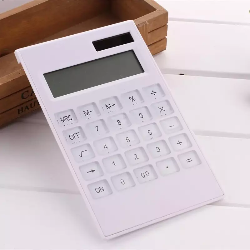 Crystal Buttons Digital Calculator, 12 Bateria solar, Energia dupla, Material de escritório
