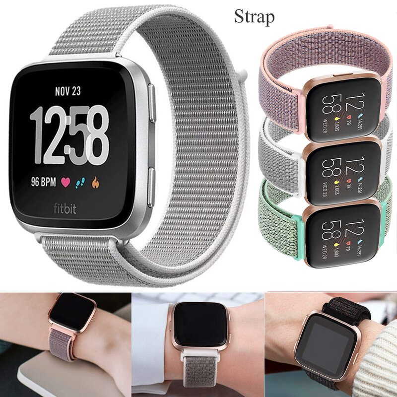 Nylon Loop Strap for Fitbit Versa 2 versa Smartwatch replacment Bracelet Sport watchband correa Fitbit Versa 2/Fitbit Lite band