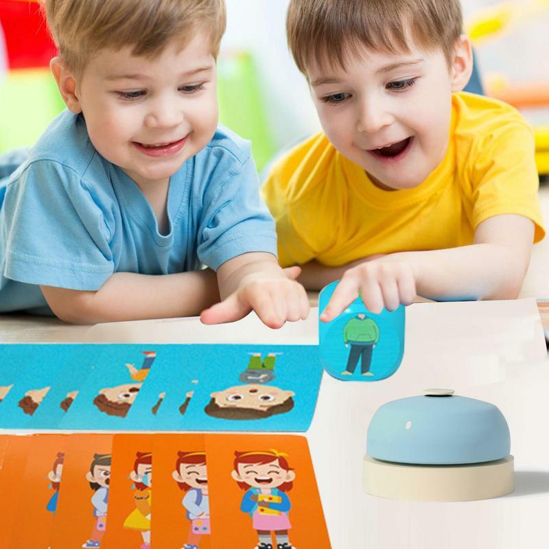子供と大人のための木製の顔式パズル、モンテッソーリ教育玩具、ビルディングブロック