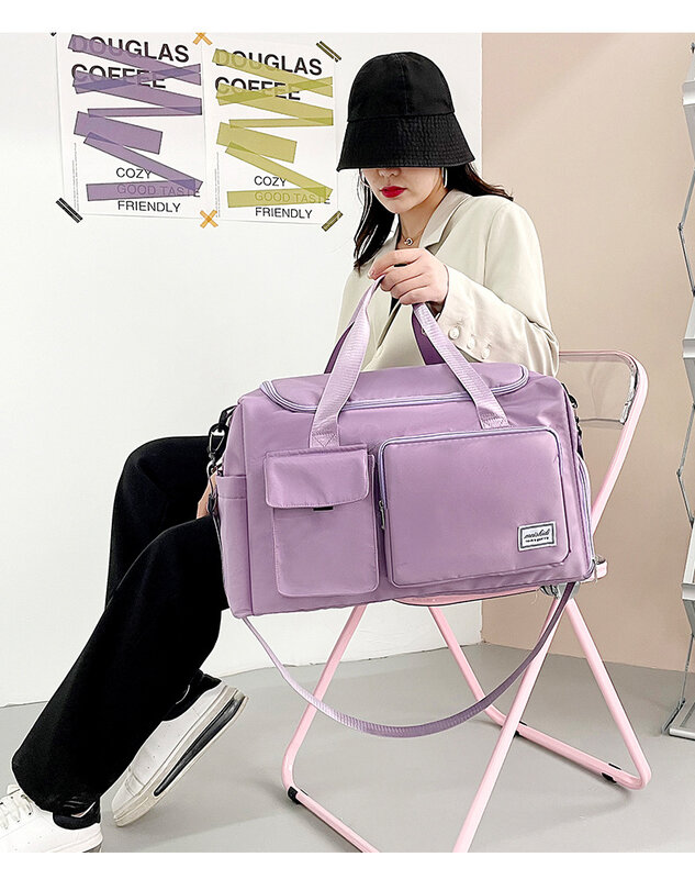 Sports Fitness Bag for Women Large Capacity Dry Wet Separation Leisure Travel Handbag Luggage Backpack
