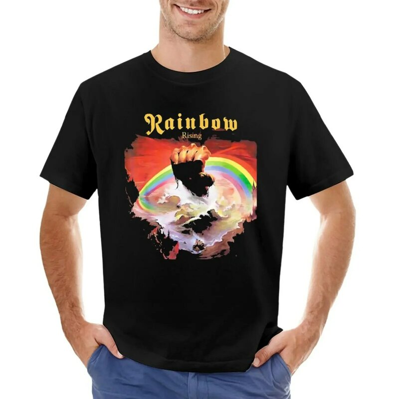 Camiseta de arcoíris para hombre, ropa estética, camiseta de diseñador