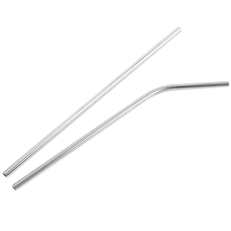 100Pcs Metal Straws Can Be Reused 304 Stainless Steel Drinking Water Pipes 215 Mm X 6 Mm Curved Straws And 50 Straight Straws