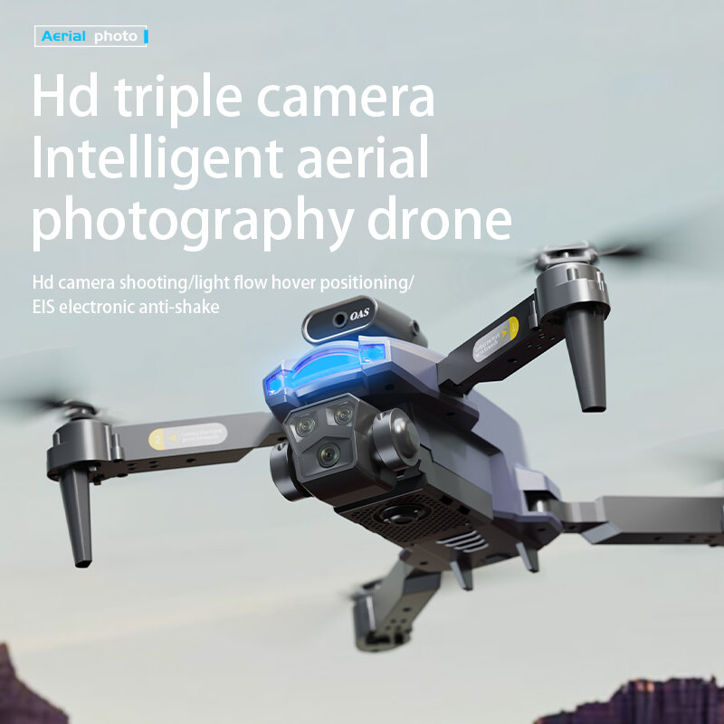 Brushless Fotografia Aérea Drone, RC Quadcopter, Evitar Obstáculos, Dobrável Avião Controle Remoto Brinquedo, Novo S2