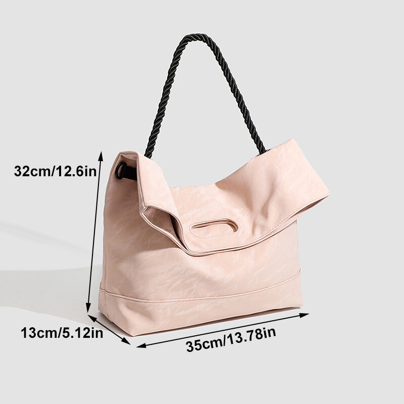 Tas bahu wanita, tas komuter bergaya dengan tas bahu kapasitas besar dengan tali dapat disesuaikan dompet selempang untuk wanita, tas pantai ringan, tas lucu