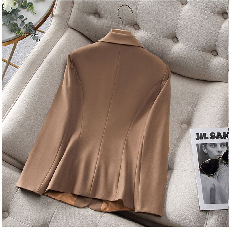ผู้หญิงเสื้อสูทสั้นแฟชั่นเกาหลี Slim Plus ขนาดสบายๆมืออาชีพเสื้อแจ็คเก็ต2022ฤดูใบไม้ผลิใหม่ฤดูใบไม้ร่วง Blazer หญิง