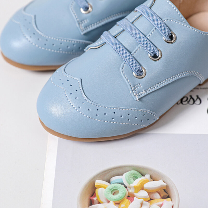 AS New Kids Shoes Children Brouge Shoes Baby Girls Fashion Brand Shoes Toddler Soft Flats Infant Slip On Moccasin Boys Loafers