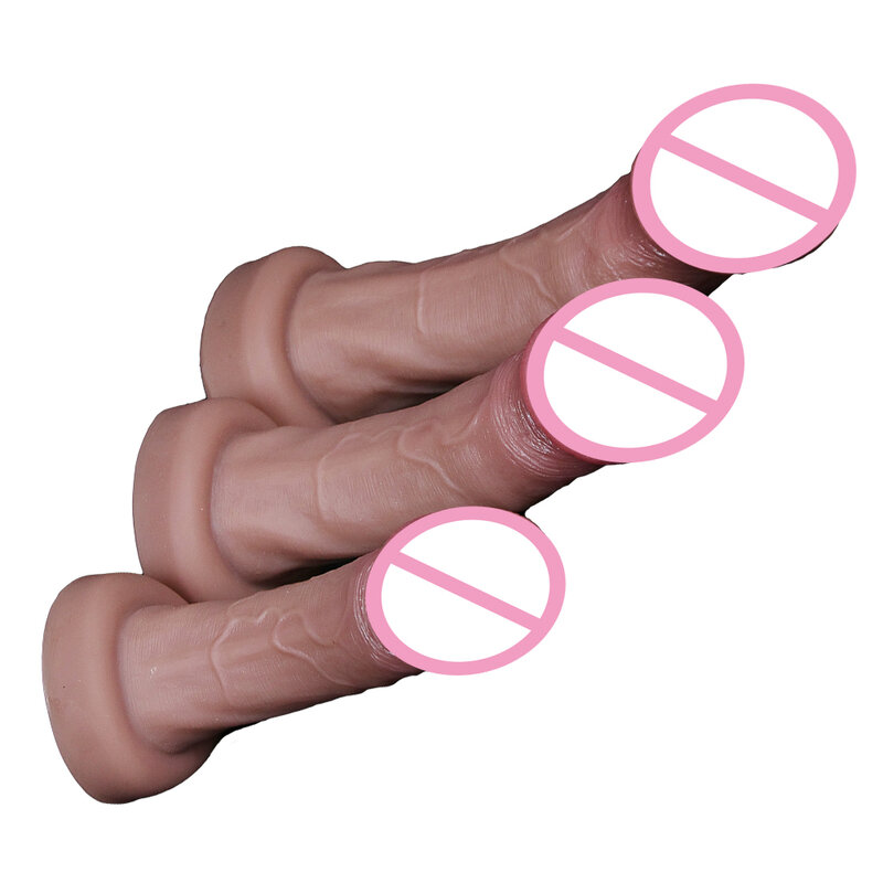 Duże glany realistyczne wibratory miękkie silikonowe przyssawki męskie sztuczny Penis erotyczne analne zabawki pochwa stymulujące materiały dla dorosłych kutasa