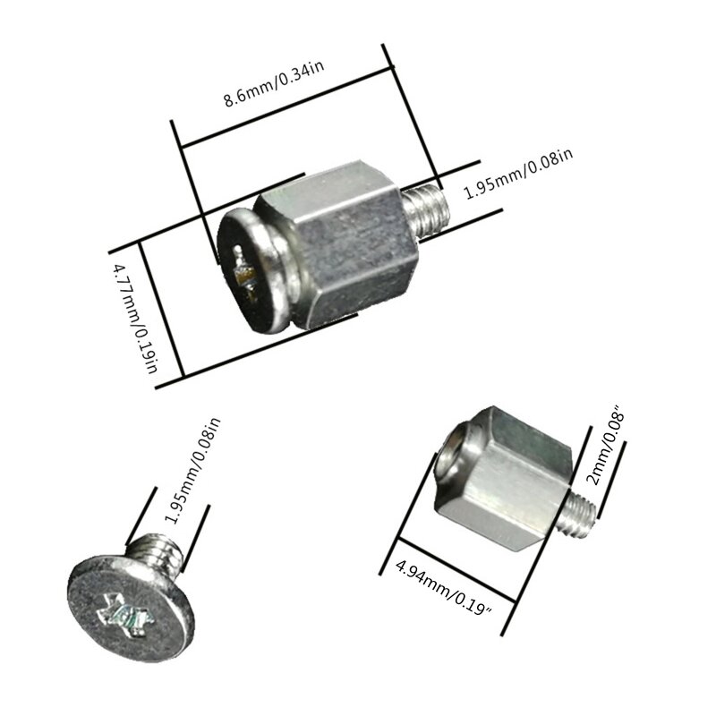 OFBK SSD-Montageschrauben-Set, externe Sechskant-NVMe-Schraube für M.2-Mutter aus Kohlenstoffstahl, für Kopfschraube mit