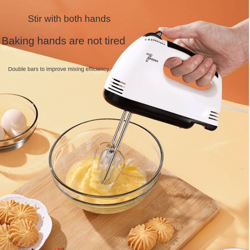 Handheld electric egg beater Blender household automatic mixer egg white and cream beater mini 7-speed Frother for milk Coffee