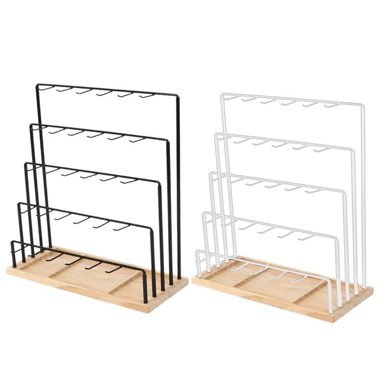 5 Tiers Earring Display Stand Holder Tabletop Jewelry Hanger Rack for Hair Accessories Home Photography Earring Hooks Tradeshow