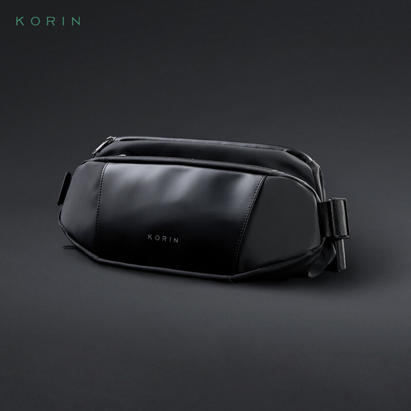 KORIN-bandolera de hombro para hombre, bolso de pecho minimalista de PU, repelente al agua, para viaje corto, 2022