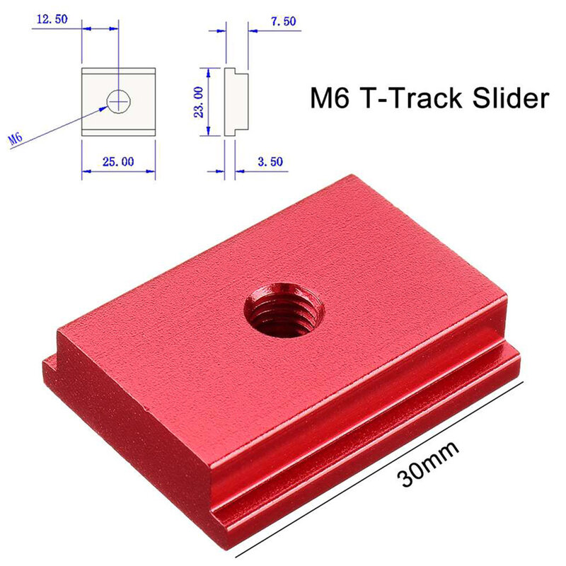 Nova marca de alta qualidade para carpintaria mesa mitra viu t-track slider carpintaria liga de alumínio m6 m8 universal
