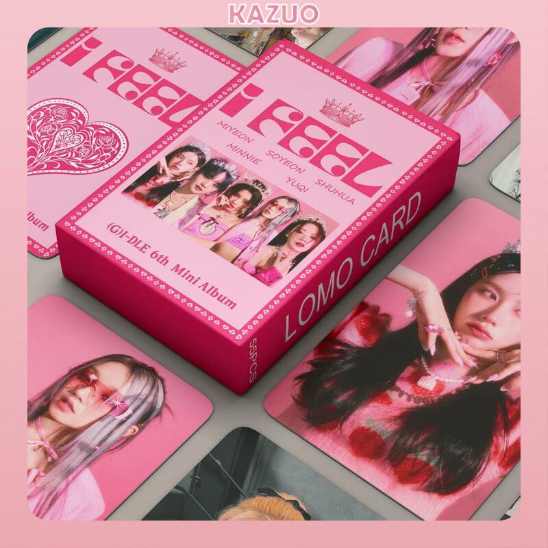 KAZUO 55 pz (G)-Idle I FEEL Album Lomo Card Kpop photobars cartoline serie