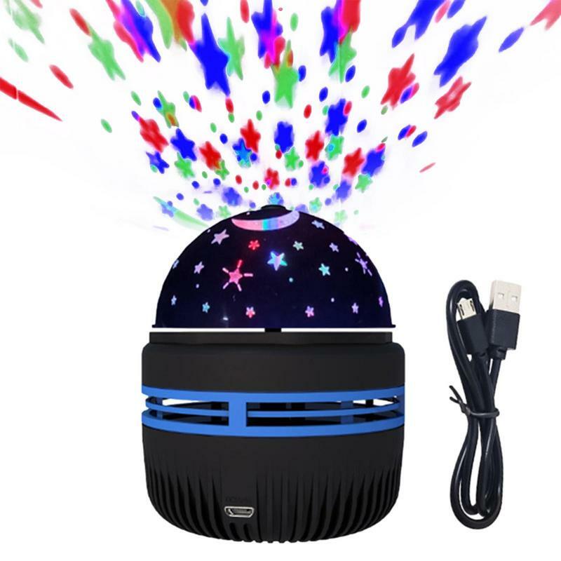 스타 프로젝터 램프 USB 전원 다채로운 회전 매직 볼 라이트, 자동차 분위기 램프, KTV 바 디스코 DJ 파티 무대 조명, 신제품