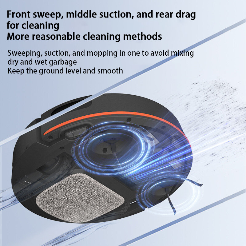 Intelligent Sweeping Robot Sweep、Suction、Towing Three-in-one 4000Pa Super Suction Durable Wifi Connection APP Remote Control