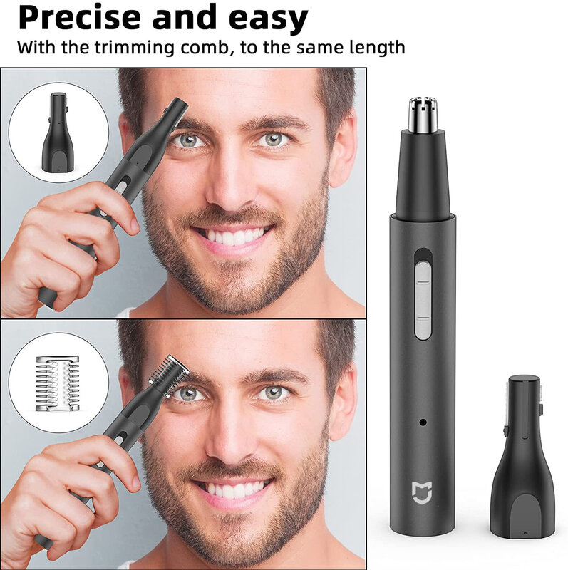 ¡Nuevo! Xiaomi Mijia-cortadora de pelo eléctrica 3 en 1 para hombre, indolora afeitadora recargable para la nariz, patillas, cejas y barba