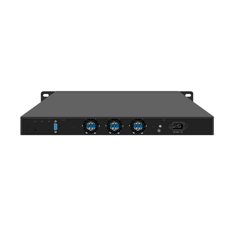 HUNSN 1U Firewall para montagem em rack, roteador de rede, Intel N100, N200, I3, N305, RJ55, 8x226 V, LAN 2.5Gbps, VGA,GPIO, 19"
