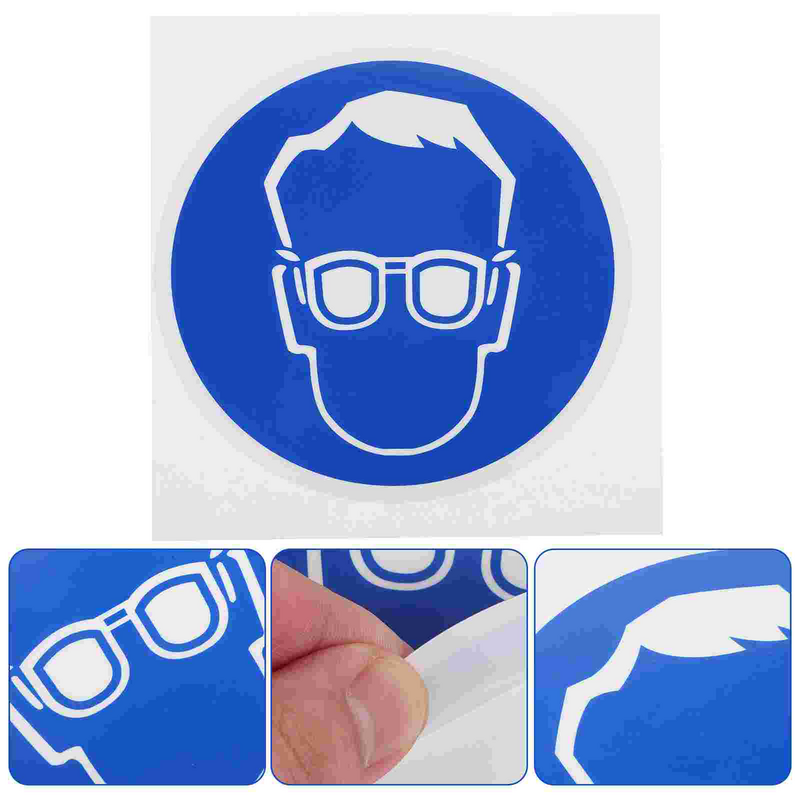 Autocollants adhésifs pour lunettes de protection, étiquette de sécurité, 2 pièces