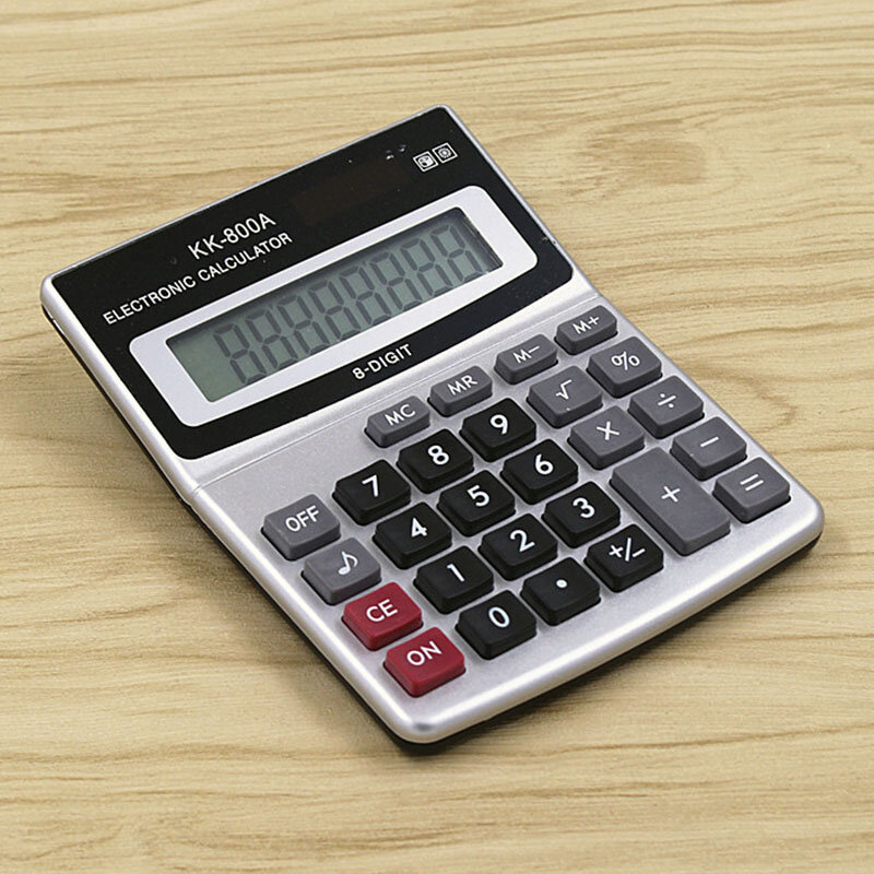 Calcolatrice KK-800A metallo Desktop grande carattere calcolatrice larga 8 A Computer aziendale forniture per ufficio con produttore all'ingrosso
