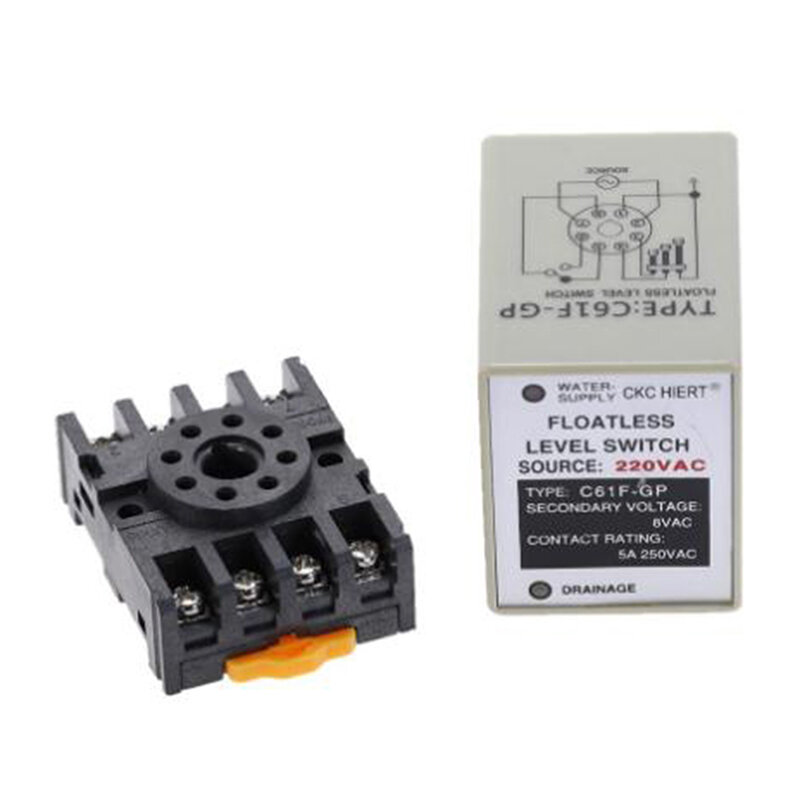 C61F-GP AC220V реле уровня беспоплавковый выключатель регулятора уровня контроллер уровня с базой