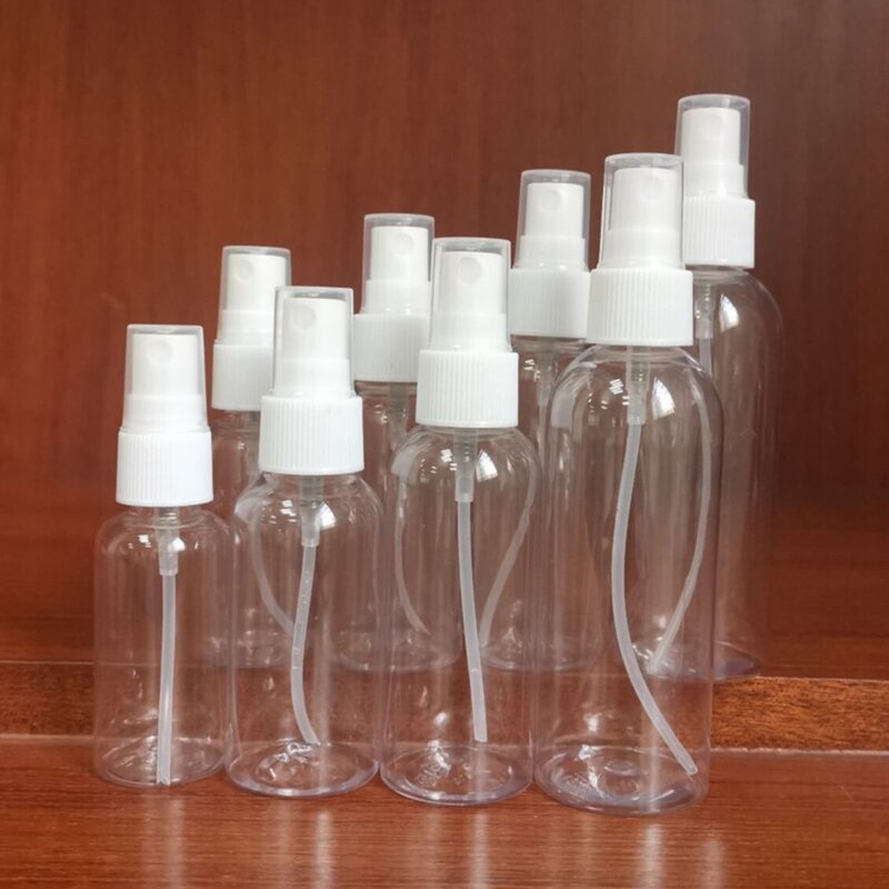 1PC 50ml/100ml Portable Spray Empty Bottles Shampoo Bath Perfume Non-toxic Travel Cosmetics Plastic Pet Trial Spray Empty Bottle