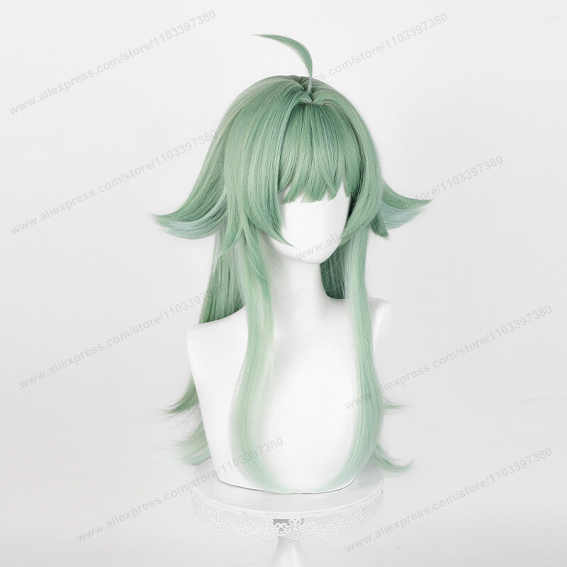 HuoHuo Peluca de Cosplay de 66cm de largo, pelo verde degradado, Honkai: Star Rail, pelucas de Anime, pelucas sintéticas resistentes al calor