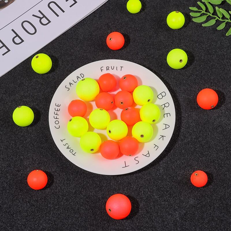 10PCS Nacht EPS Schaum Schwimm Ball Rig Rigging Material Schaum Schwimmt Ball Unten Angeln Schwimmt Perlen Bohnen Harte Auftrieb bälle