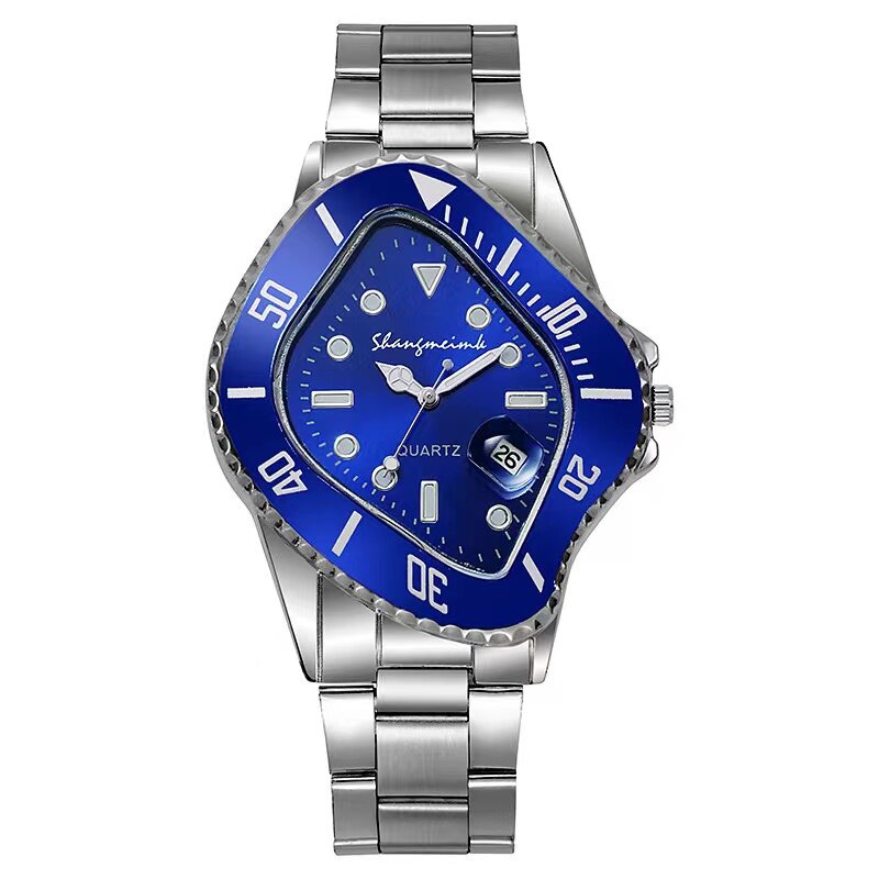 Modny oryginalny męski zegarek skręcony pokrowiec kwarcowy zegarek dla mężczyzn i dziewcząt zielony zegar niezwykły nowy styl zegarek dla pary 2023