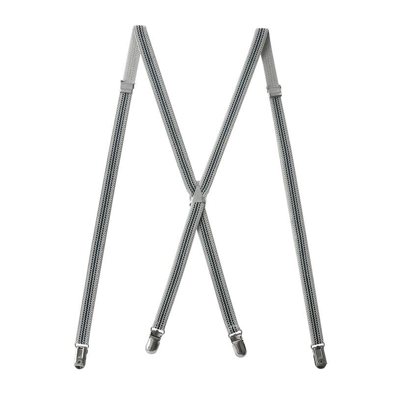 Tirantes clásicos de Metal para hombre y mujer, 1,5 cm de ancho, ajustados, 4 Clips de alta elasticidad, sólido, para negocios