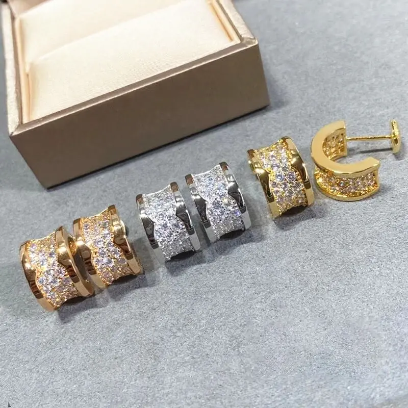 Desain Mode S925 perak murni zirkon anting pinggang kecil untuk wanita elegan merek mewah perhiasan hadiah pesta
