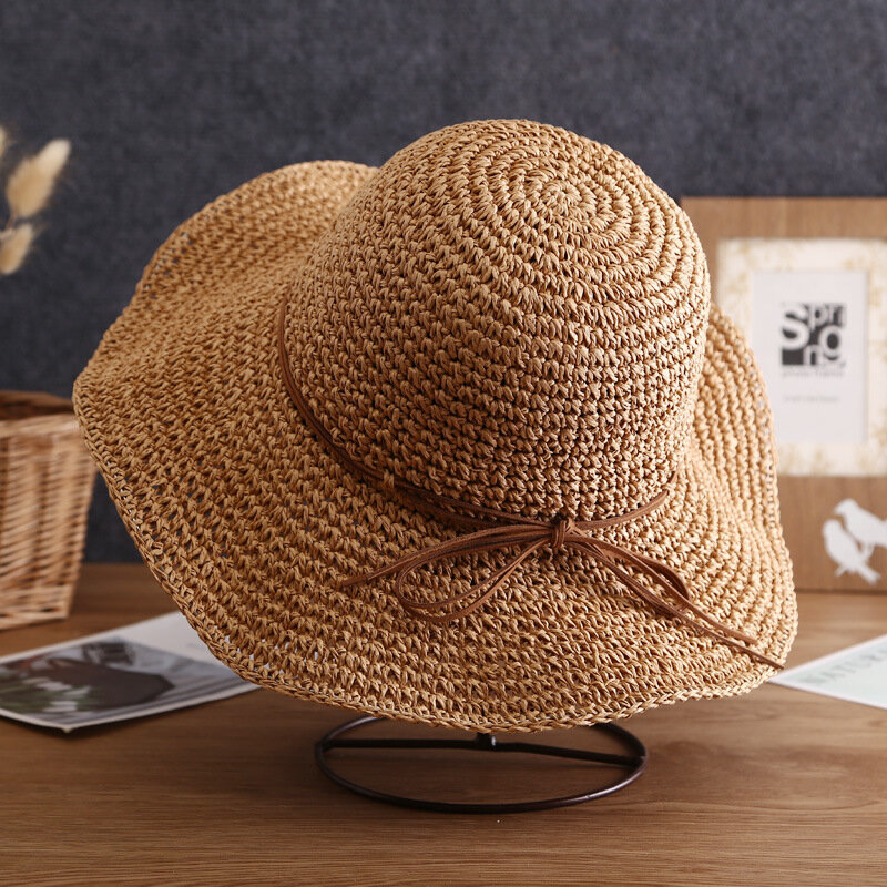 Summer Sun Hats for Women Outdoor Beach Hats Female Sunscreen Cap Simple Women Straw Hats Lady Folding Travel Caps 여름모자 남성용