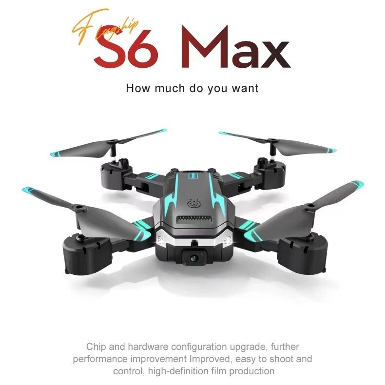 Dron plegable S6 inteligente, evitación de obstáculos, alta definición, 8K, cámara dual, control remoto, fotografía aérea de aviones