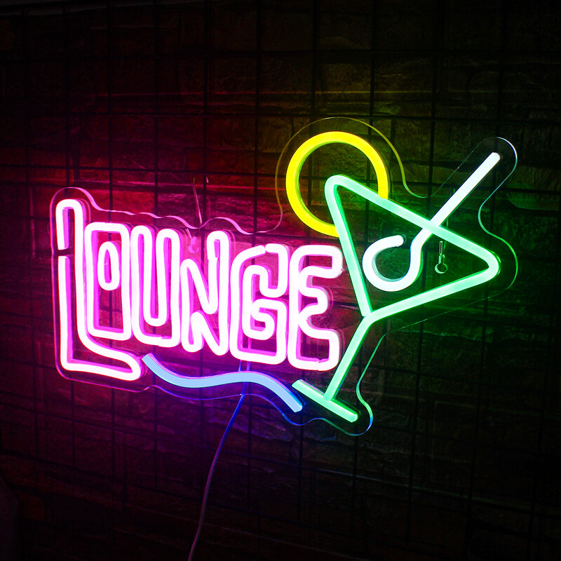 Luz LED de neón colorida para decoración de pared, señal luminosa USB para salón de cócteles, hogar, cerveza, Bar, cueva de hombre, dormitorio de negocios