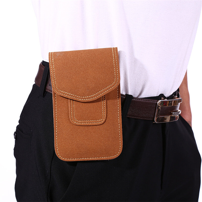 Phone Case Holster Cellphone Loop Holster Belt Waist Bag Props Leather Purse Phone Wallet Running Pouch Travel Camping Bags