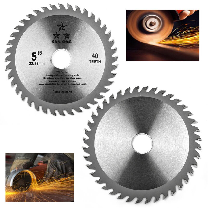 1pcs 125mm Cutting Disc Mini Circular Saw Blade For Wood Plastic Metal Rotating Cutting Tools 40 Teeth Tool Accessories
