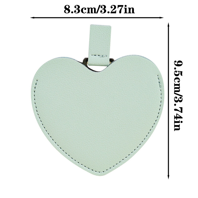 Love Heart Stainless Steel Ultra-Thin Personalised Portable Metal Makeup Mirror Handheld Mini Small Mirror Cosmetic Beauty Tools