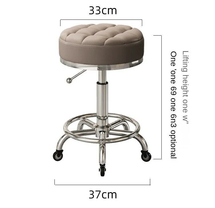 Hairdressing With Pulley Round Stool Barber Shop Chair Rotatable Beauty Nail Pulley Work Stools Tattoo Chairs Salon Furniture
