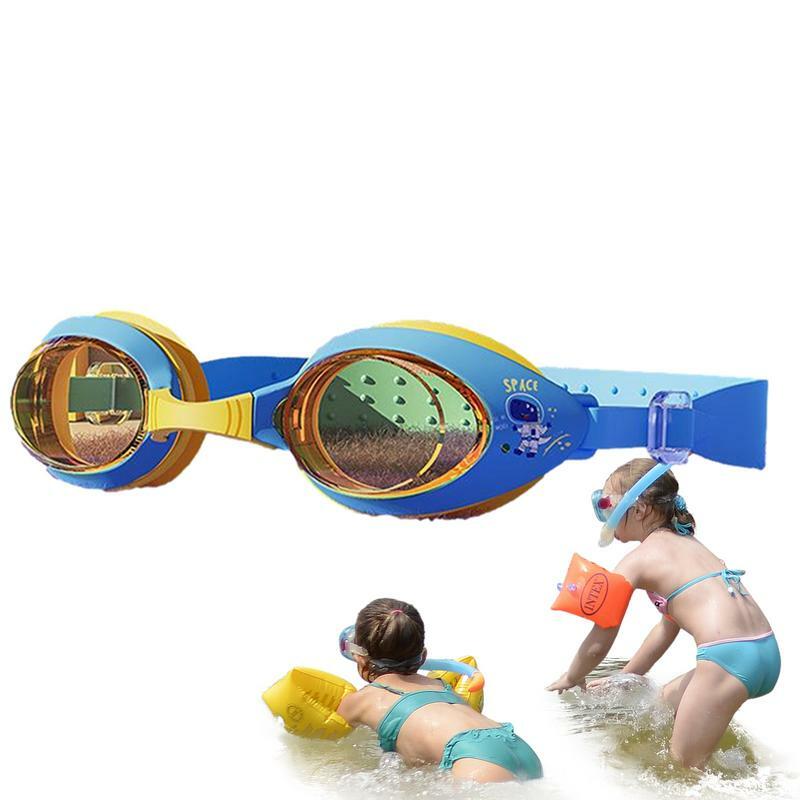 Детские водные очки высокой четкости, мягкие детские очки для плавания, Нескользящие эластичные водные очки, милые удобные очки для дайвинга