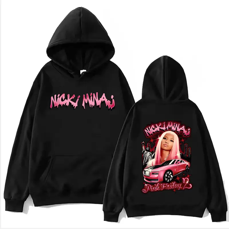2024 Nicki Minaj Tour Hoodie Harajuku Pullover Tops Lange Mouw Sweatshirt Muziekfans Cadeau