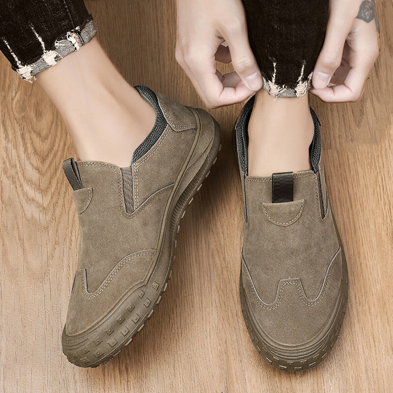 รองเท้าผ้าใบชาวประมงสำหรับผู้ชายรองเท้าผ้าใบข้อต่ำรองเท้าลำลองแฟชั่นฤดูใบไม้ผลิ