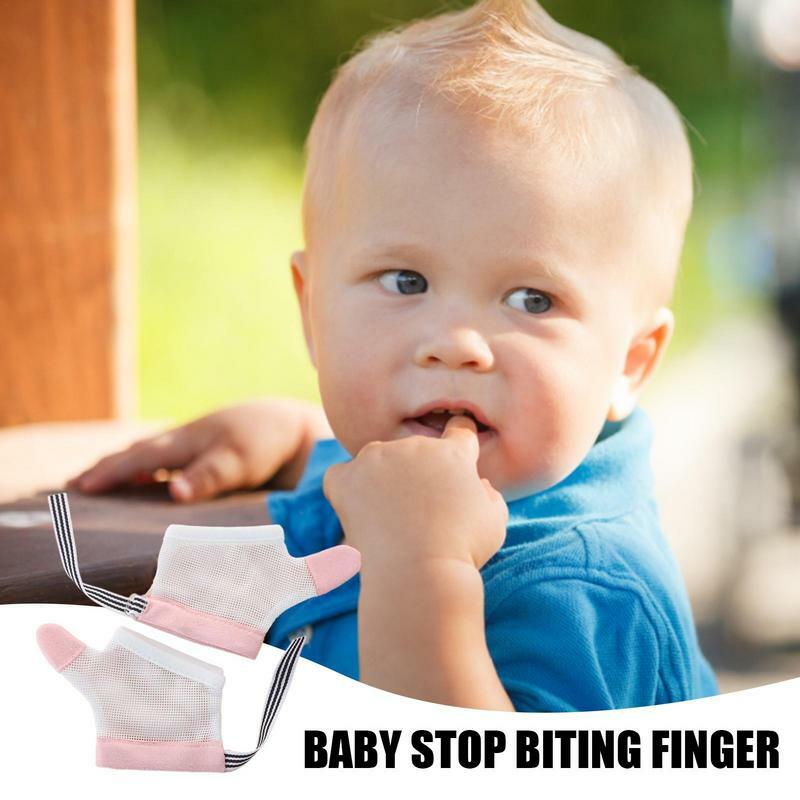 Tope de succión de dedo ajustable para niños, 1 par, tope de succión de pulgar, protector de dedo