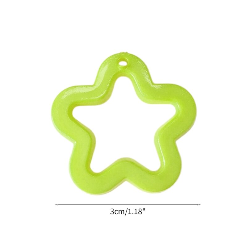 20 Color 30x30mm Small Five-pointed Star Charm Pendants for Women DIY Colorful Star Jewelry Necklaces Making Findings Dropship